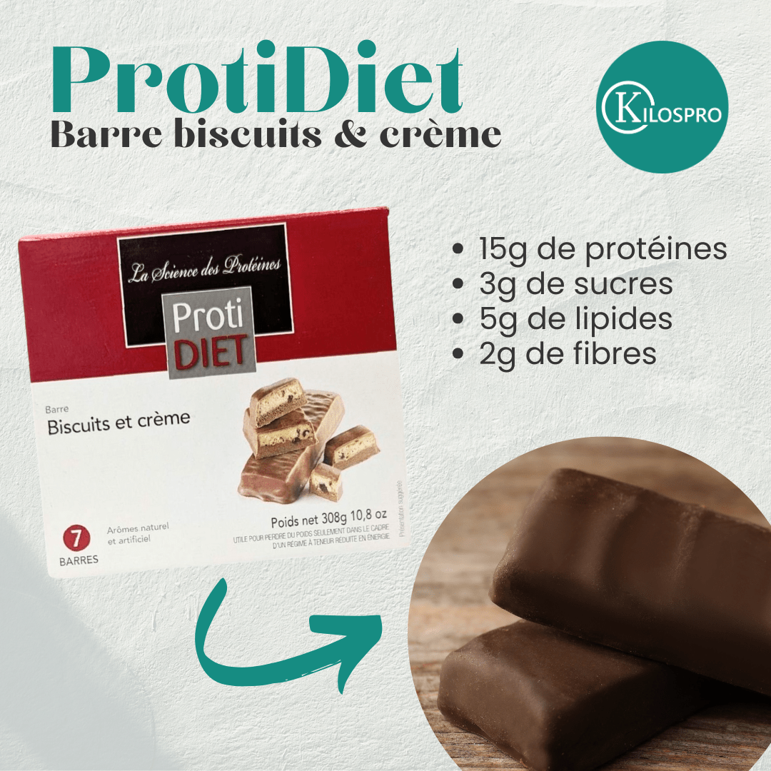 PROTIDIET - Barres protéinées biscuits et crème - 53 Karat