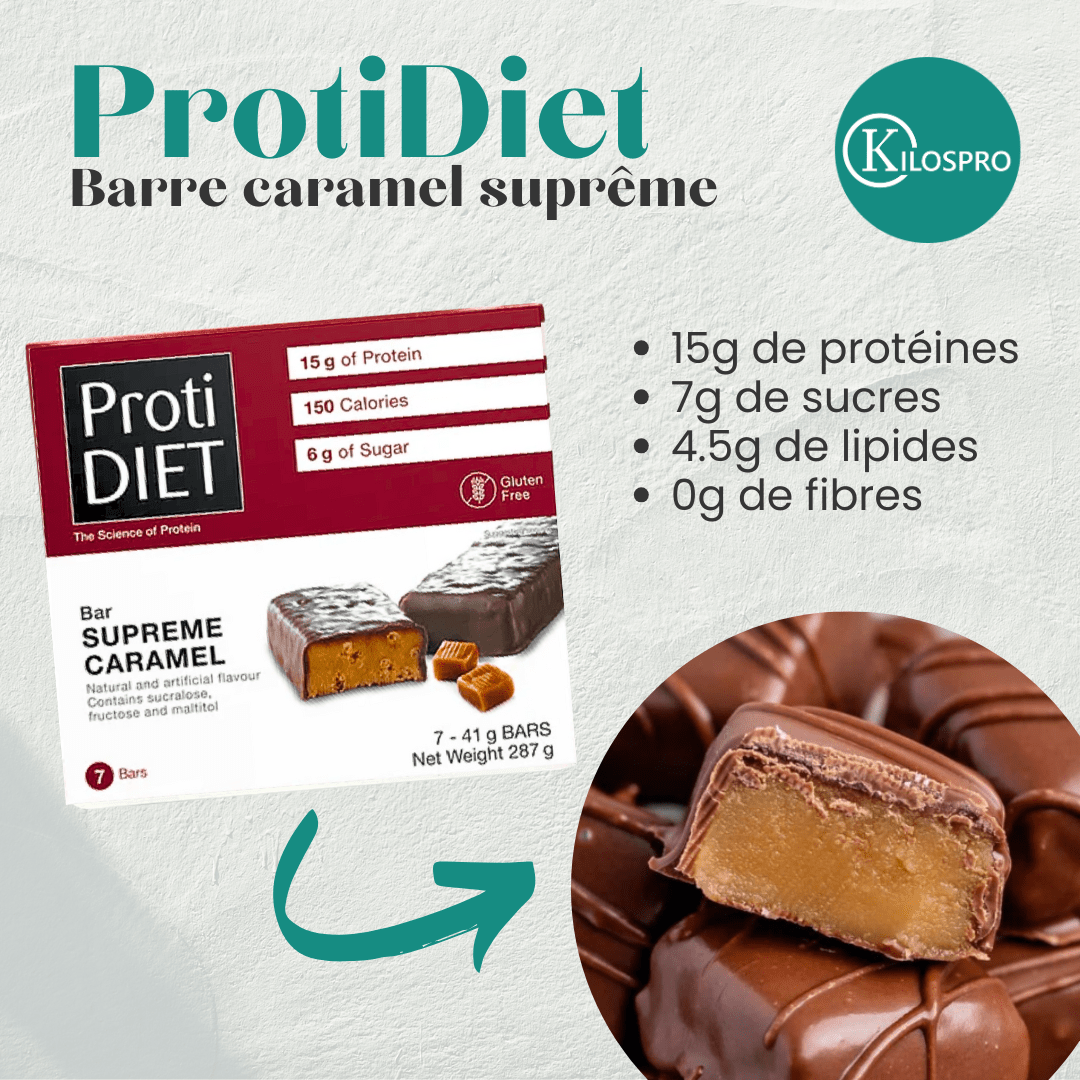 PROTIDIET - Barres protéinées caramel suprême - 53 Karat