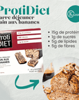 PROTIDIET - Barres protéinées déjeuner pain aux bananes - 53 Karat