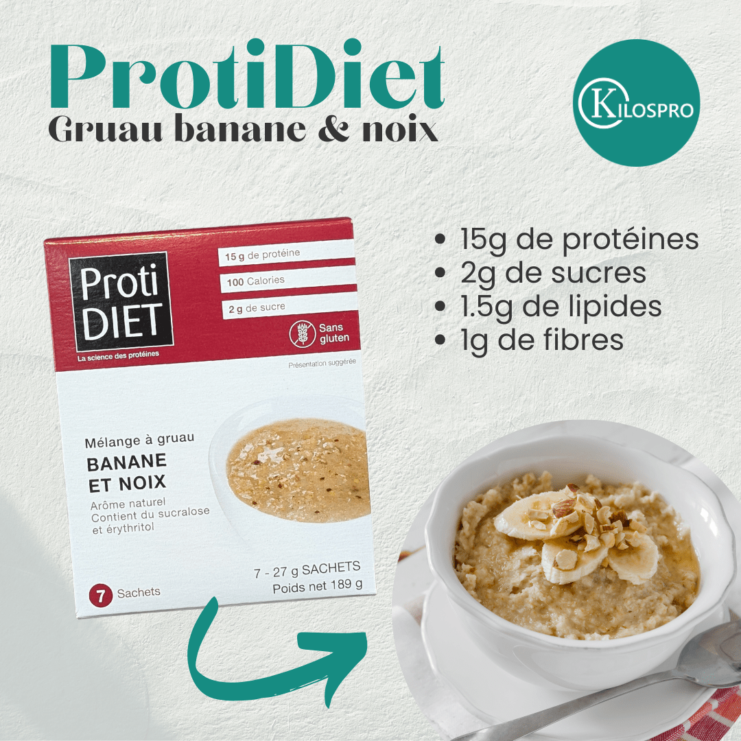 PROTIDIET - Gruau banane et noix - 53 Karat