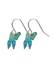 BOUCLES D'OREILLES - Papillon pendant bleu et vert - 53 Karat