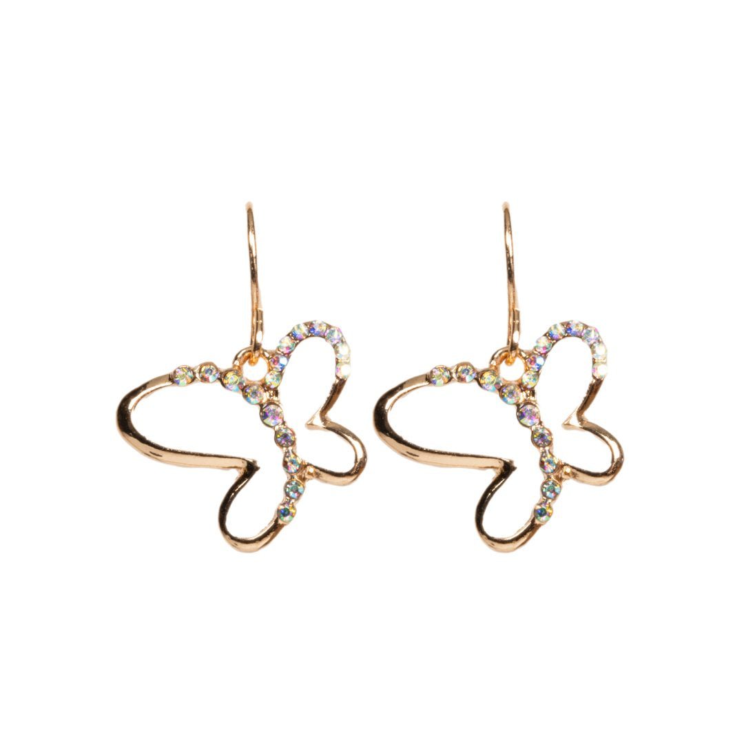 BOUCLES D'OREILLES - Papillon pendant scintillant - 53 Karat