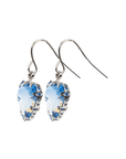 BOUCLES D'OREILLES - Pendantes avec pierre en cœur bleu - 53 Karat