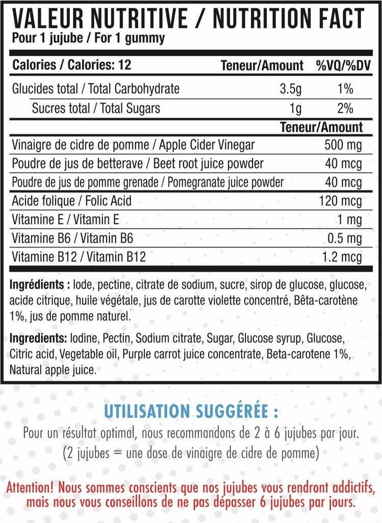 NOVA PHARMA - OXIA Jujubes cidre de vinaigre de pomme - 53 Karat