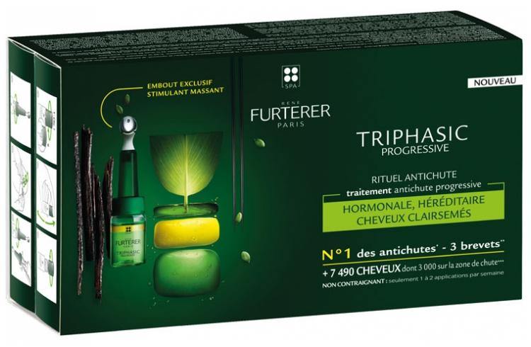 TRIPHASIC traitement perte de volume progressive 16 x 5.5ml - René Furterer - 53 Karat